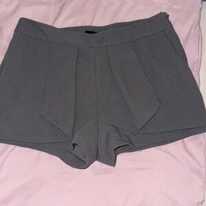 Grey skort, front side skirt appearance, back side short appearance